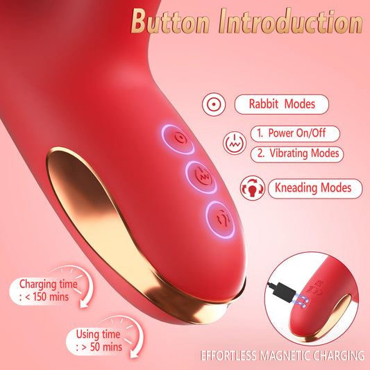 5 IN 1 Tapping Thrusting Dildo Vibrator for Women G Spot Vibrator Clitoris Clit Stimulator Female Masturbator Adult Sex Toys